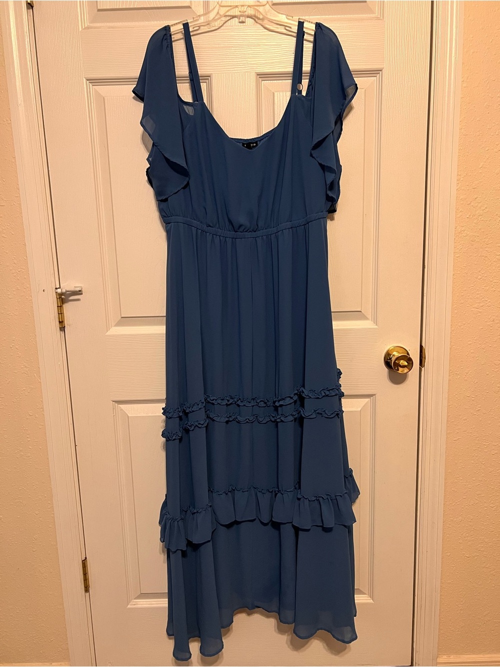 torrid Blue Ruffle Tiered Maxi Dress